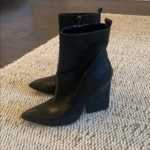 Bleecker & Bond black heeled booties